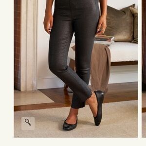 Frank & Eileen Shimmering Black Cropped Pants